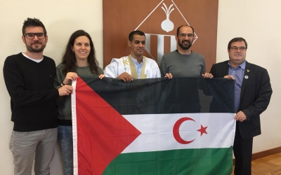 Heiba ha estat rebut a l'Ajuntament per l'alcalde Maties Serracant i els regidors de salut, Ramon Vidal i de Drets Civils i Gènere Míriam Ferràndiz | Aleix Graell